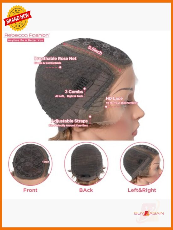 Short Pixie Cut Lace Front Wig Human Hair Glueless HD Lace Pre Plucked Baby